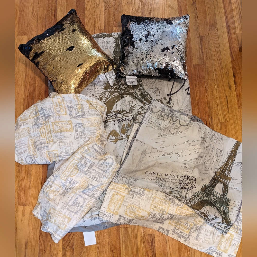 Paris theme bedding- twin